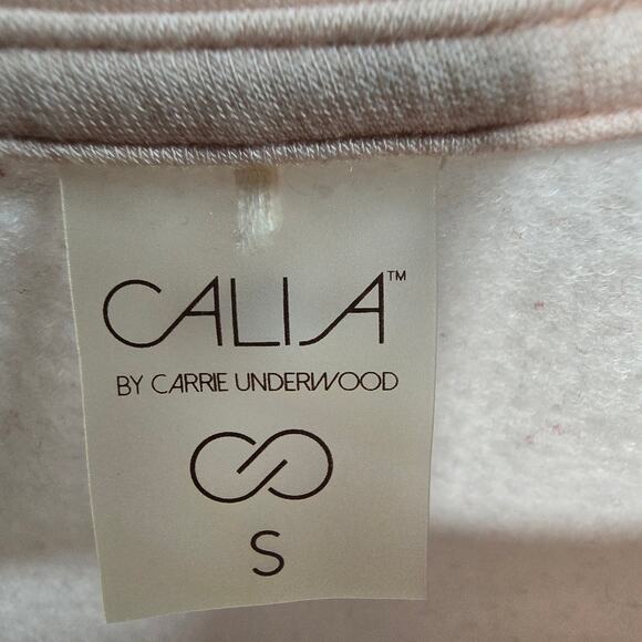 CALIA by Carrie Underwood Effortless Zip Peach White Sweatshirt Size Small - Picture 7 of 8